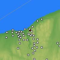 Nearby Forecast Locations - Cleveland Heights - Kaart