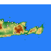Nearby Forecast Locations - Agios Nikolaos - Kaart