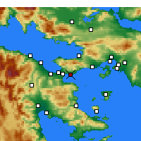 Nearby Forecast Locations - Agioi Theodoroi - Kaart