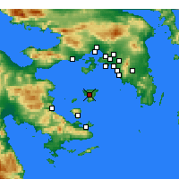 Nearby Forecast Locations - Egina - Kaart