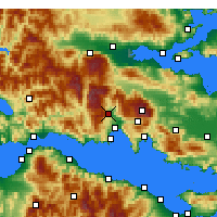Nearby Forecast Locations - Amfissa - Kaart