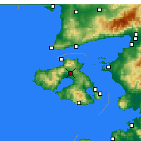 Nearby Forecast Locations - Kalloni - Kaart