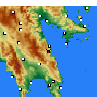 Nearby Forecast Locations - Leonidio - Kaart