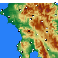 Nearby Forecast Locations - Andritsaina - Kaart