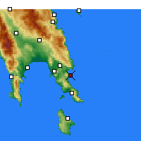 Nearby Forecast Locations - Monemvasia - Kaart