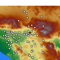 Nearby Forecast Locations - San Bernardino - Kaart