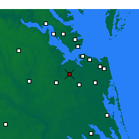 Nearby Forecast Locations - Norfolk - Kaart