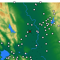 Nearby Forecast Locations - Davis - Kaart
