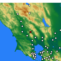 Nearby Forecast Locations - Santa Rosa - Kaart