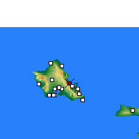 Nearby Forecast Locations - Kahaluu - Kaart