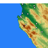 Nearby Forecast Locations - Carmel-by-the-Sea - Kaart