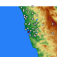 Nearby Forecast Locations - Coronado - Kaart