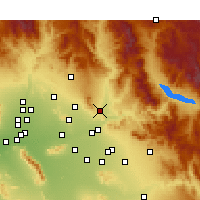Nearby Forecast Locations - Fountain Hills - Kaart