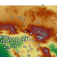 Nearby Forecast Locations - Lake Arrowhead - Kaart