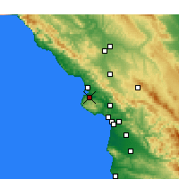 Nearby Forecast Locations - Los Osos - Kaart