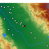 Nearby Forecast Locations - Merced - Kaart