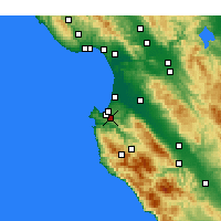 Nearby Forecast Locations - Monterey - Kaart