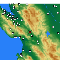 Nearby Forecast Locations - Morgan Hill - Kaart