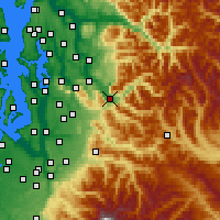 Nearby Forecast Locations - North Bend - Kaart
