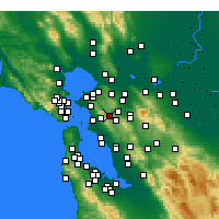Nearby Forecast Locations - Orinda - Kaart