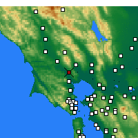 Nearby Forecast Locations - Petaluma - Kaart