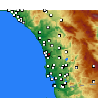 Nearby Forecast Locations - Rancho Santa Fe - Kaart