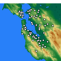 Nearby Forecast Locations - San Mateo - Kaart