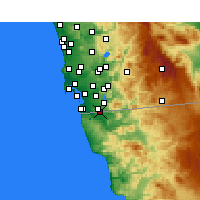 Nearby Forecast Locations - San Ysidro - Kaart