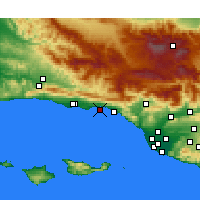 Nearby Forecast Locations - Santa Barbara - Kaart