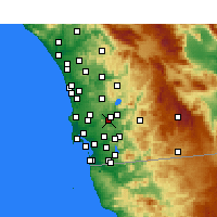 Nearby Forecast Locations - Santee - Kaart