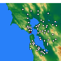 Nearby Forecast Locations - Sausalito - Kaart