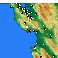 Nearby Forecast Locations - Scotts Valley - Kaart