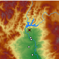 Nearby Forecast Locations - Shasta Lake - Kaart
