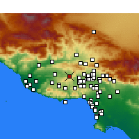 Nearby Forecast Locations - Simi Valley - Kaart