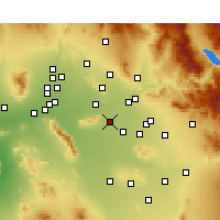 Nearby Forecast Locations - Tempe - Kaart