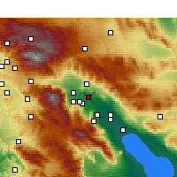 Nearby Forecast Locations - Thousand Palms - Kaart