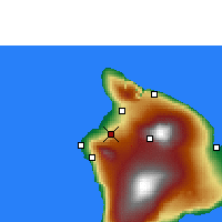 Nearby Forecast Locations - Waikoloa Village - Kaart