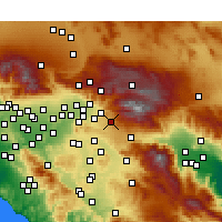 Nearby Forecast Locations - Yucaipa - Kaart