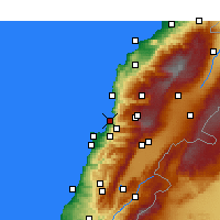 Nearby Forecast Locations - Jounieh - Kaart