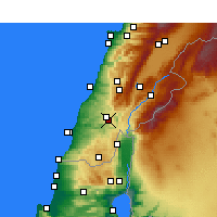 Nearby Forecast Locations - Qana - Kaart