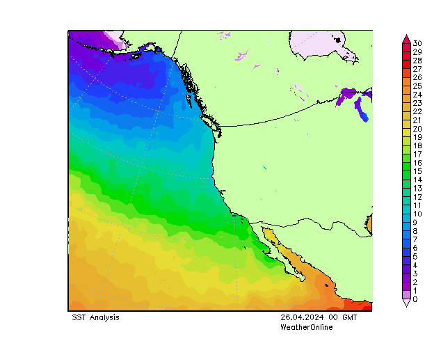 Pacific SST vr 26.04.2024 00 UTC