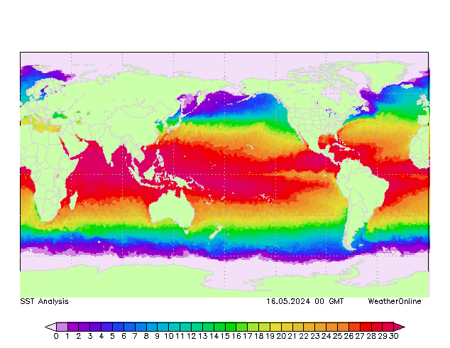 Wereld SST do 16.05.2024 00 UTC