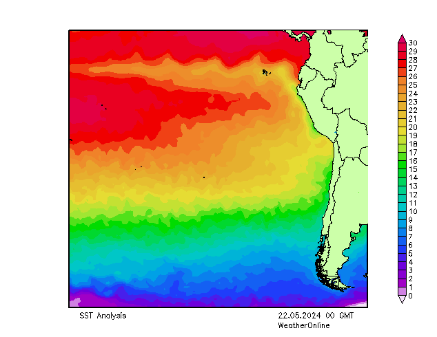 Pacific SST wo 22.05.2024 00 UTC