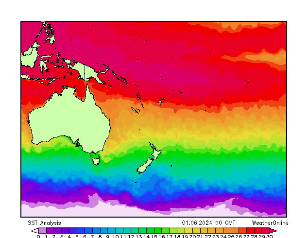 Pacific SST za 01.06.2024 00 UTC