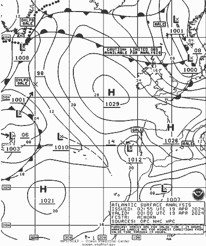 NOAA Fronts vr 19.04.2024 00 UTC
