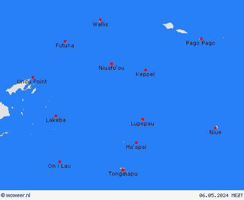  Tonga Oceanië Weerkaarten