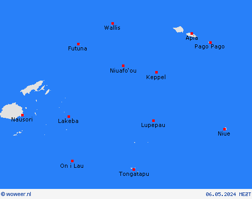  Amerikaans-Samoa Oceanië Weerkaarten