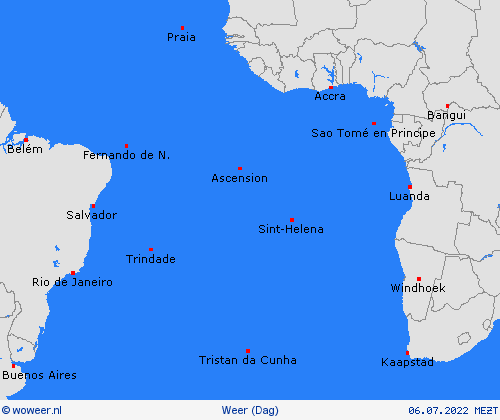 overzicht Atlantische Eil. Afrika Weerkaarten