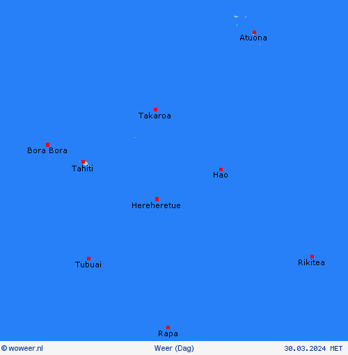 overzicht Frans-Polynesië Oceanië Weerkaarten