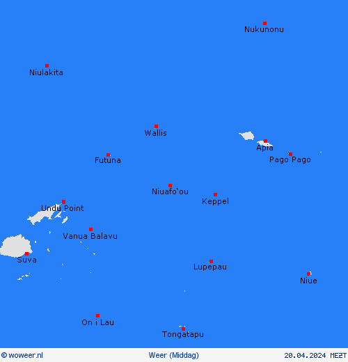 overzicht Wallis en Futuna Oceanië Weerkaarten